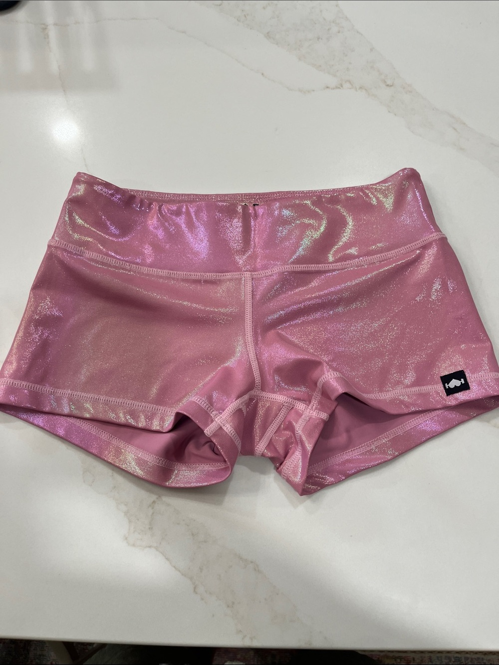 Iridescent Pink Women's Athletic Shorts, 2.5”